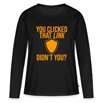 Vous avez cliqué sur ce lien, n’avez-vous pas 4 - T-shirt manches longues Premium bio Femme - noir - Devant - Julia (174cm)