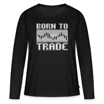 Commerce - T-shirt manches longues Premium bio Femme - noir - Devant - Julia (174cm)