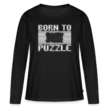Puzzles - T-shirt manches longues Premium bio Femme - noir - Devant - Julia (174cm)