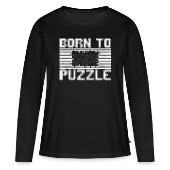 Puzzles - T-shirt manches longues Premium bio Femme - noir - Devant - Julia (174cm)