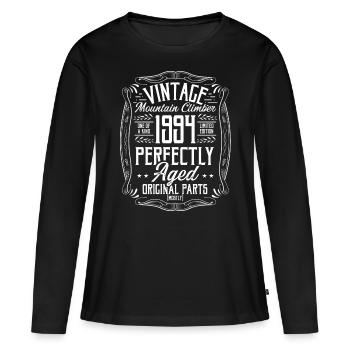 1994 Hiking Mountains Retro Hiker Born in 1994 - Women's Premium Organic Long Sleeve Shirt - black - Front - Julia (174cm)