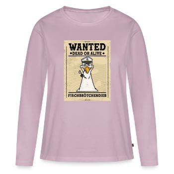 Fischbrötchen Möwe Norddeutsch - Frauen Premium Bio Langarmshirt - Altrosa - Vorne - Julia (174cm)