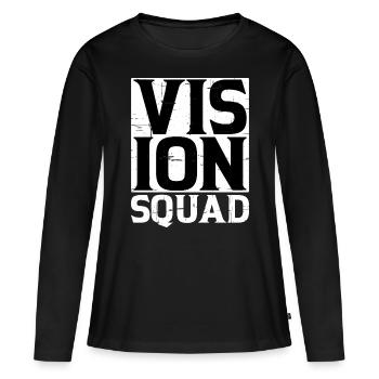 Escouade Vision 4 - T-shirt manches longues Premium bio Femme - noir - Devant - Julia (174cm)