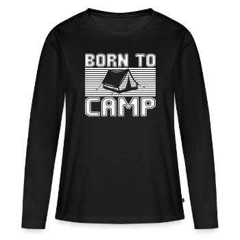 Camp - T-shirt manches longues Premium bio Femme - noir - Devant - Julia (174cm)
