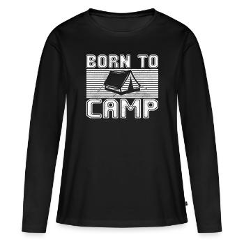 Camp - T-shirt manches longues Premium bio Femme - noir - Devant - Julia (174cm)