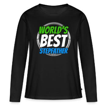 Le meilleur beau-père du monde Beau-père Beau-père Beau-père - T-shirt manches longues Premium bio Femme - noir - Devant - Julia (174cm)