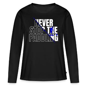 SUP paddle paddle Stand Up Paddle Surf - T-shirt manches longues Premium bio Femme - noir - Devant - Julia (174cm)