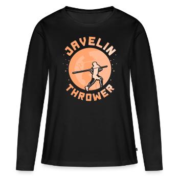 Lancer du javelot Lancer du javelot Lancer du javelot Lancer du javelot - T-shirt manches longues Premium bio Femme - noir - Devant - Julia (174cm)