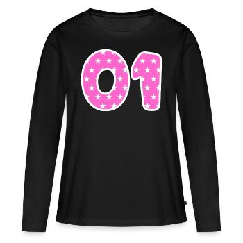 Équipe - 01 - Sport - T-shirt manches longues Premium bio Femme - noir - Devant - Julia (174cm)
