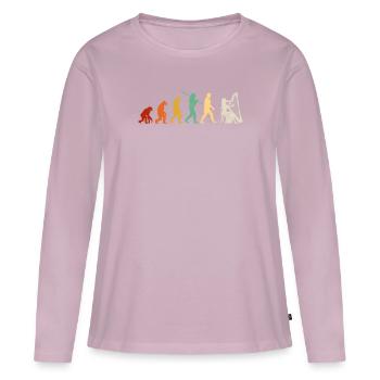 Harp evolution, musical instrument Harpist - Women's Premium Organic Long Sleeve Shirt - dusky pink - Front - Julia (174cm)