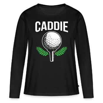 Caddie Golfing Profession Golfeur Golfeur - T-shirt manches longues Premium bio Femme - noir - Devant - Julia (174cm)