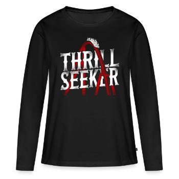 Roller Coaster Vintage Thrill - T-shirt manches longues Premium bio Femme - noir - Devant - Julia (174cm)