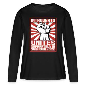 Introvertis s’unit séparément dans votre propre maison 2 - T-shirt manches longues Premium bio Femme - noir - Devant - Julia (174cm)