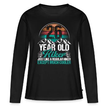 26 Birthday Hiking Mountains 26 Year Old Hiker - Frauen Premium Bio Langarmshirt - Schwarz - Vorne - Julia (174cm)