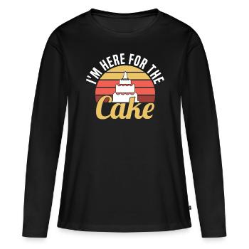 Fête de mariage Gâteau de mariage - T-shirt manches longues Premium bio Femme - noir - Devant - Julia (174cm)