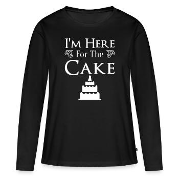 Fête de mariage Gâteau de mariage - T-shirt manches longues Premium bio Femme - noir - Devant - Julia (174cm)