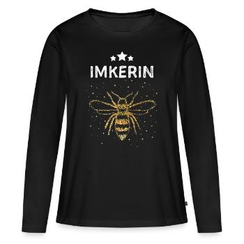 Imkerin Bienen Honigbiene Imkerei Bienenzucht - Frauen Premium Bio Langarmshirt - Schwarz - Vorne - Julia (174cm)