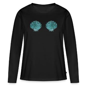 Coquilles de sirène Nageoire Natation - T-shirt manches longues Premium bio Femme - noir - Devant - Julia (174cm)