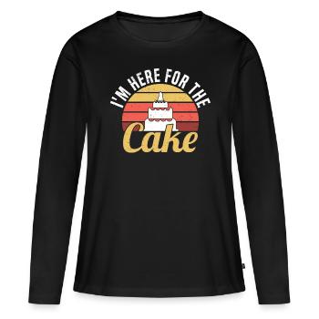 Fête de mariage Gâteau de mariage - T-shirt manches longues Premium bio Femme - noir - Devant - Julia (174cm)