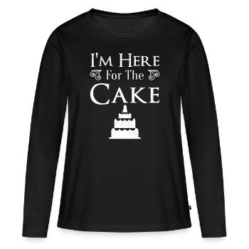 Fête de mariage Gâteau de mariage - T-shirt manches longues Premium bio Femme - noir - Devant - Julia (174cm)