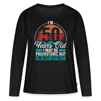 50 Birthday Idea Men Birthdays Funny 50 Year Old - Frauen Premium Bio Langarmshirt - Schwarz - Vorne - Julia (174cm)