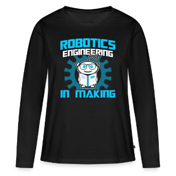 Robot Robotics Engineer Costume Robot - Women's Premium Organic Long Sleeve Shirt - black - Front - Julia (174cm)