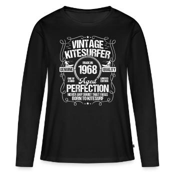 1968 Kiteboarding Kitesurfing Kitesurfer Born 1968 - Frauen Premium Bio Langarmshirt - Schwarz - Vorne - Julia (174cm)