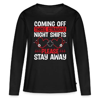 Shift ER Nurse Appreciation Emergency Room Nurse - Frauen Premium Bio Langarmshirt - Schwarz - Vorne - Julia (174cm)