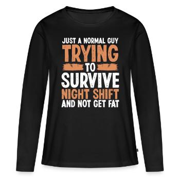 Factory Worker Night Shift Production Worker - Frauen Premium Bio Langarmshirt - Schwarz - Vorne - Julia (174cm)