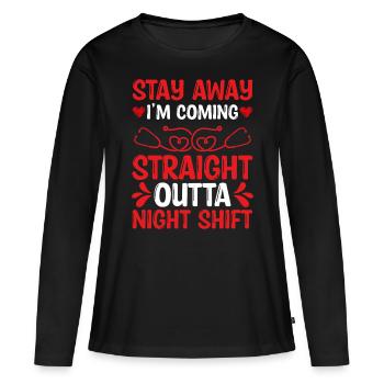Night Shift ER Nurse worked Emergency Room Nursing - Frauen Premium Bio Langarmshirt - Schwarz - Vorne - Julia (174cm)