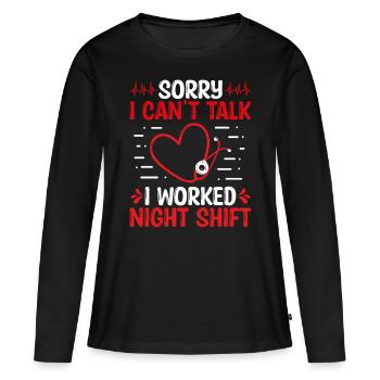 Emergency Room Nurse Appreciation Night ER Nurse - Frauen Premium Bio Langarmshirt - Schwarz - Vorne - Julia (174cm)