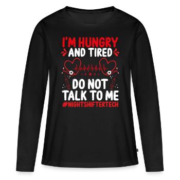 ER Nurse Appreciation Night Shift ER Nursing - Women's Premium Organic Long Sleeve Shirt - black - Front - Julia (174cm)