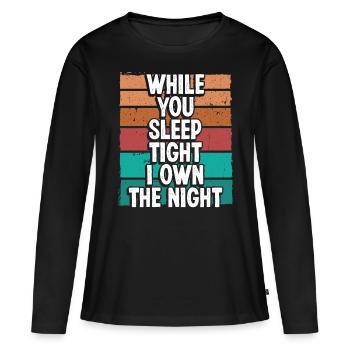 Night Shift Worker Factory Worker Production Work - Frauen Premium Bio Langarmshirt - Schwarz - Vorne - Julia (174cm)