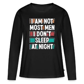 Shift Worker Funny Factory Worker Humor Night - Women's Premium Organic Long Sleeve Shirt - black - Front - Julia (174cm)
