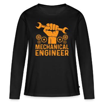 Mechanics Engineer Mechanical Engineering - Women's Premium Organic Long Sleeve Shirt - black - Front - Julia (174cm)