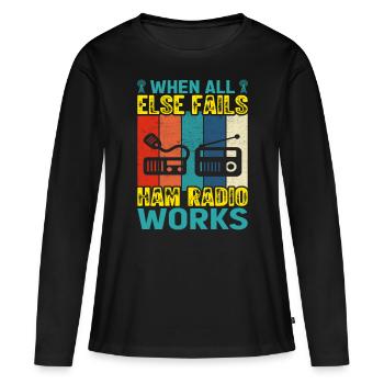 Funk Amateur Funker Funken Radio Hobby Gift - Women's Premium Organic Long Sleeve Shirt - black - Front - Julia (174cm)