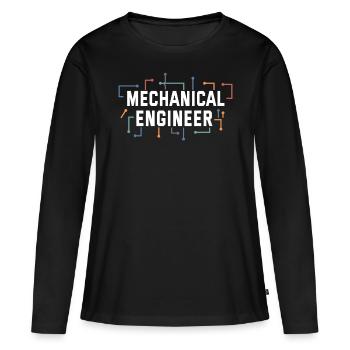 Mechanics Engineer Mechanical Engineering - Women's Premium Organic Long Sleeve Shirt - black - Front - Julia (174cm)