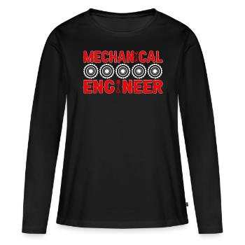 Mechanics Engineer Mechanical Engineering - Women's Premium Organic Long Sleeve Shirt - black - Front - Julia (174cm)