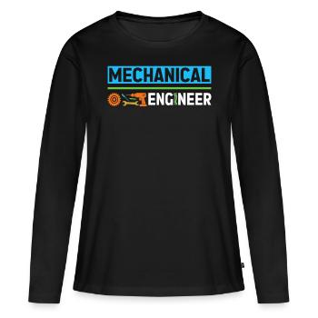 Mechanics Engineer Mechanical Engineering - Women's Premium Organic Long Sleeve Shirt - black - Front - Julia (174cm)