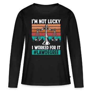 Law School Graduate Funny Law Degree Future Lawyer - Frauen Premium Bio Langarmshirt - Schwarz - Vorne - Julia (174cm)