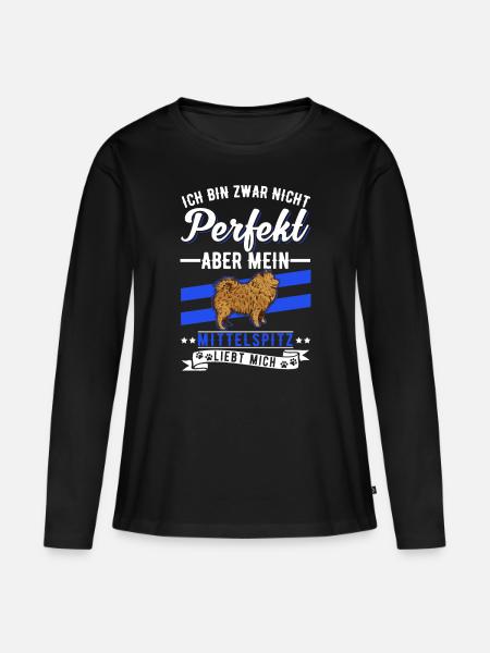 Mittelspitz Besitzer - Frauen Premium Bio Langarmshirt - Schwarz