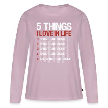 Sprint Car Racing Saying - Women's Premium Organic Long Sleeve Shirt - dusky pink - Front - Julia (174cm)