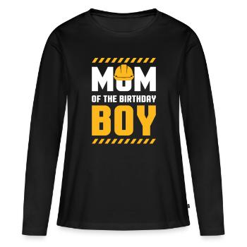 Maman du cadeau de chemise de garçon d’anniversaire - T-shirt manches longues Premium bio Femme - noir - Devant - Julia (174cm)