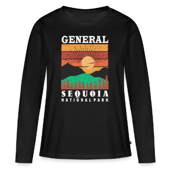 Sequoia Nationalpark Mammutbäume General Nevada So - Frauen Premium Bio Langarmshirt - Schwarz - Vorne - Julia (174cm)