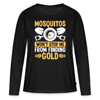 Gold Panner Mosquitos Gold Miner Prospecteur Miner - T-shirt manches longues Premium bio Femme - noir - Devant - Julia (174cm)