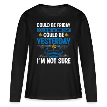 Night Shift Police Officer Police Car Policeman - Women's Premium Organic Long Sleeve Shirt - black - Front - Julia (174cm)