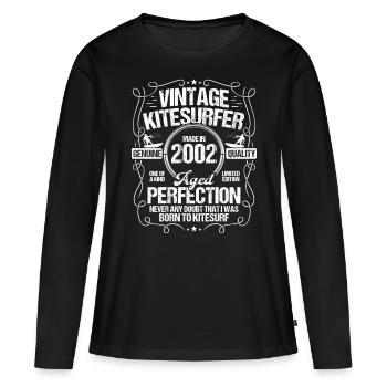 2002 Kiteboarding Kitesurfing Kitesurfer Born 2002 - Frauen Premium Bio Langarmshirt - Schwarz - Vorne - Julia (174cm)