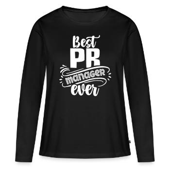 Bester Pr Manager Überhaupt Beruf Public Relations - Frauen Premium Bio Langarmshirt - Schwarz - Vorne - Julia (174cm)