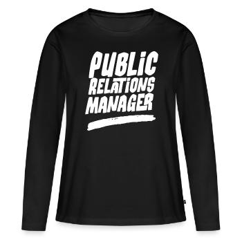 Manager for Public Relations Job PR Profession - Women's Premium Organic Long Sleeve Shirt - black - Front - Julia (174cm)