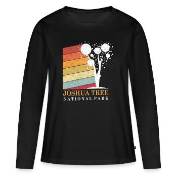 Joshua Tree National Park Souvenir Californie Ande - T-shirt manches longues Premium bio Femme - noir - Devant - Julia (174cm)